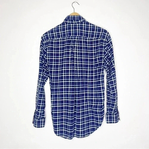 Vineyard Vines Navy Plaid Flannel Button Down Shirt Size Small - Picture 7 of 7
